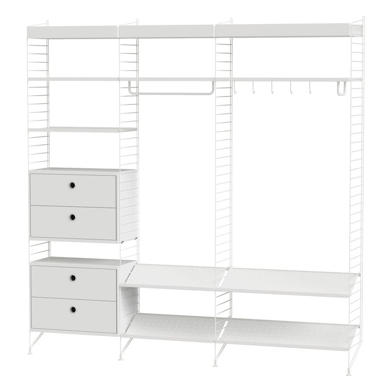 String Hallway P shelving combination, white