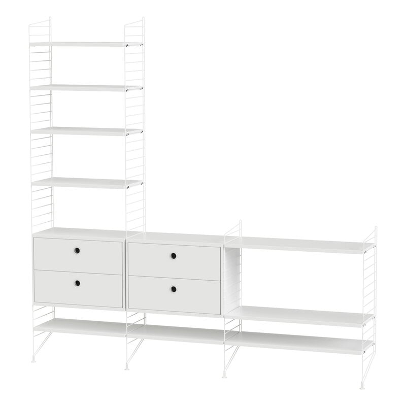 String Living Room J shelving combination, white