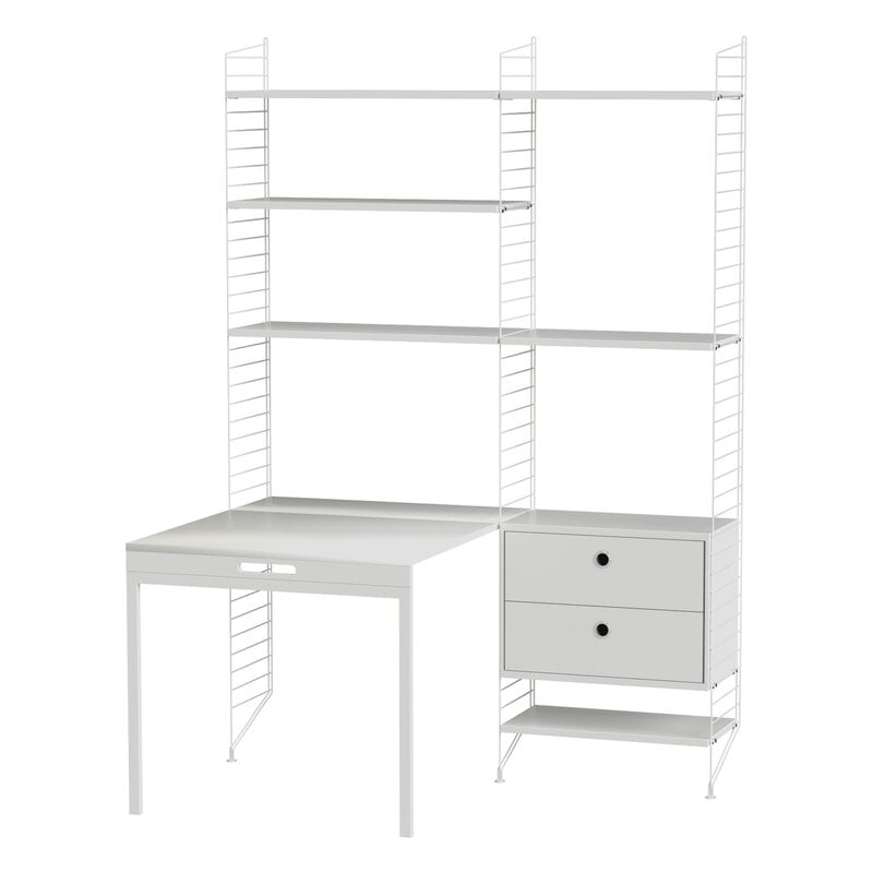 String Workspace E shelving combination, white