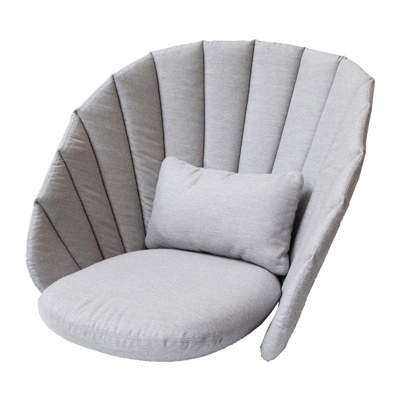 Cane Line Pea Lounge Chair Cushion, Light Grey Chair Pads