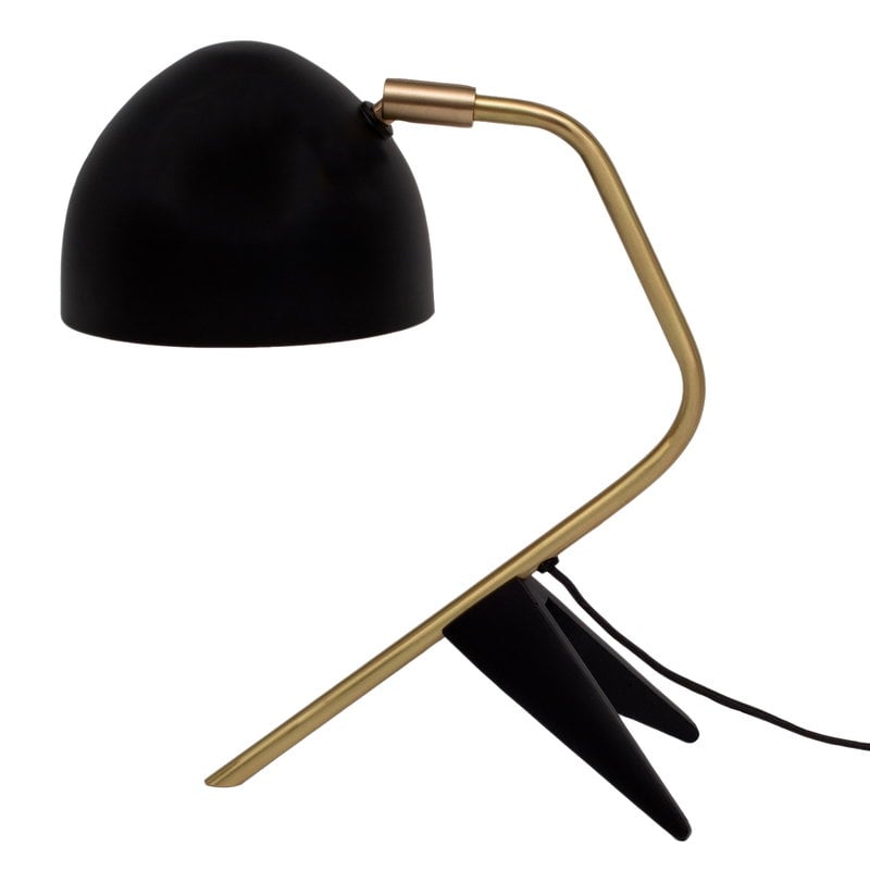 Klassik Studio 1 Table Lamp, Black And Brass Table Lamp