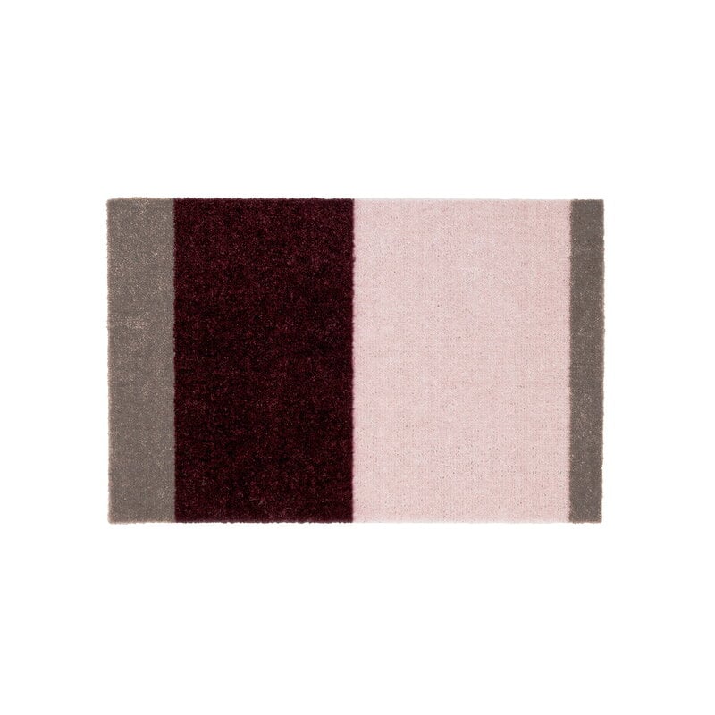 Tica Copenhagen Stripes horizontal rug, 40 x 60 cm, sand - bordeaux - rose, product image