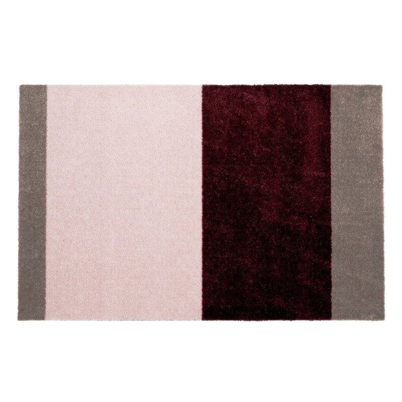 Tica Copenhagen Tapis Stripes horizontal, 60 x 90 cm, sable - bordeaux - rose, image produit