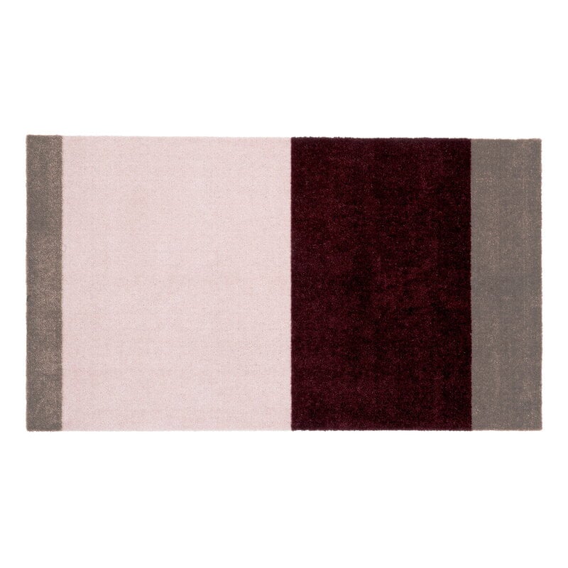 Tica Copenhagen Tapis Stripes horizontal, 67 x 120 cm, sable - bordeaux - rose, image produit