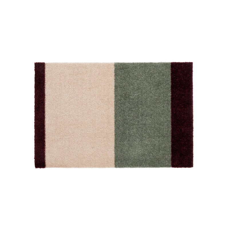 Tica Copenhagen Teppich Stripes horizontal, 40 x 60 cm, bordeaux - grün - elfenbein, produktbild