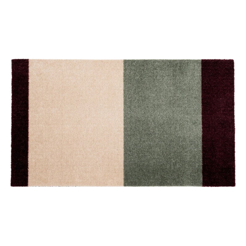 Tica Copenhagen Stripes horizontal rug, 67 x 120 cm, bordeaux - green - ivory, product image
