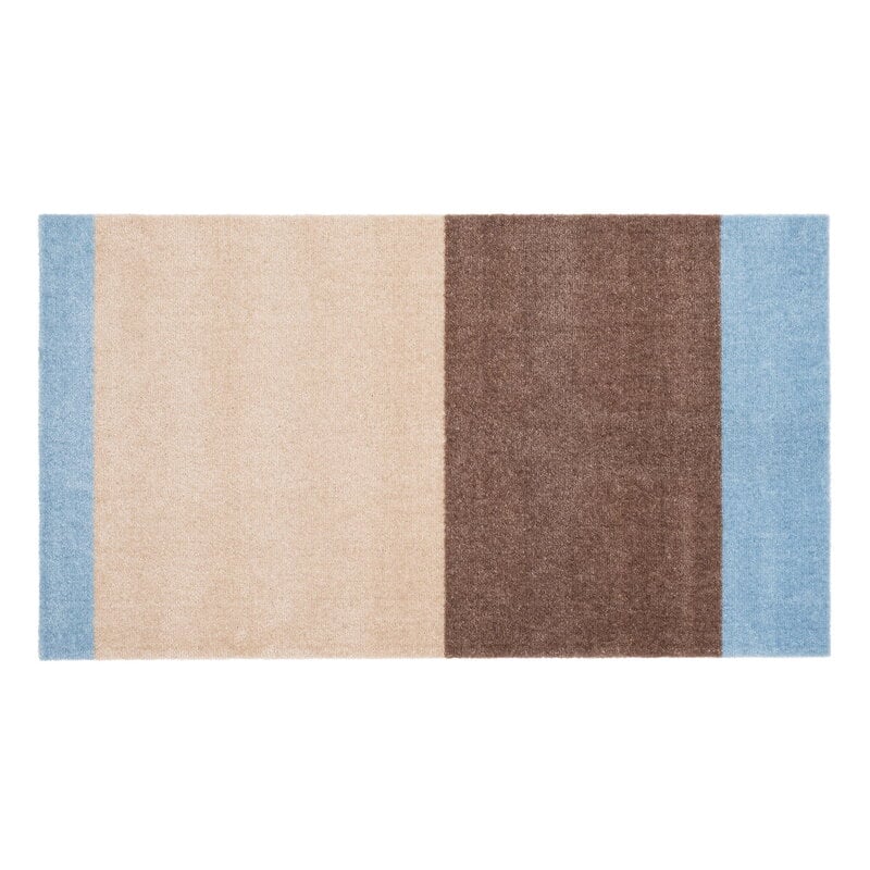 Tica Copenhagen Stripes horizontal rug, 67 x 120 cm, blue - sand - ivory, product image