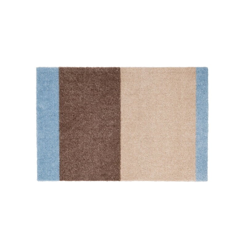 Tica Copenhagen Stripes horizontal rug, 40 x 60 cm, blue - sand - ivory, product image