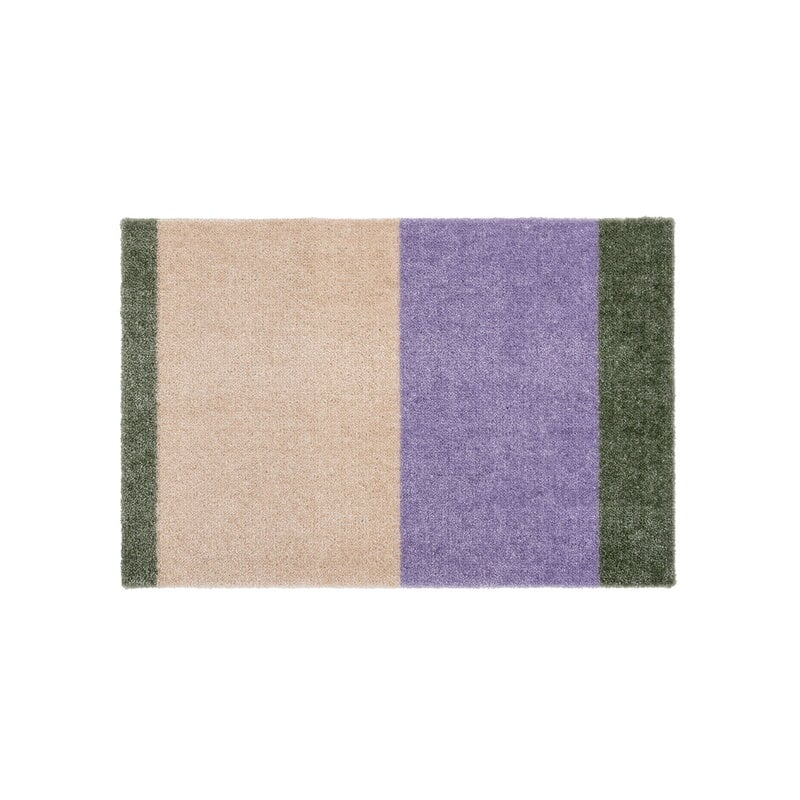 Tica Copenhagen Stripes horizontal rug, 40 x 60 cm, green - lilac - ivory, product image