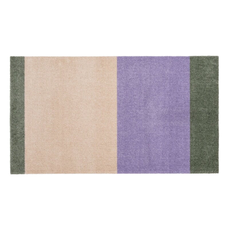 Tica Copenhagen Stripes horizontal rug, 67 x 120 cm, green - lilac - ivory, product image