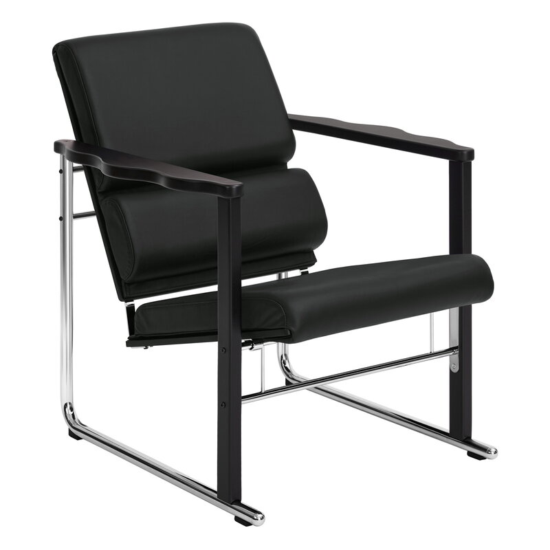 Hem Experiment Sessel 502, schwarz - schwarzes Leder, produktbild