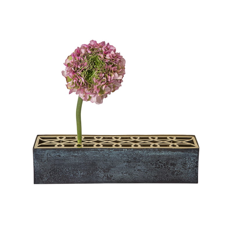 Klong ng vase, rectangular, brass Finnish Design Shop