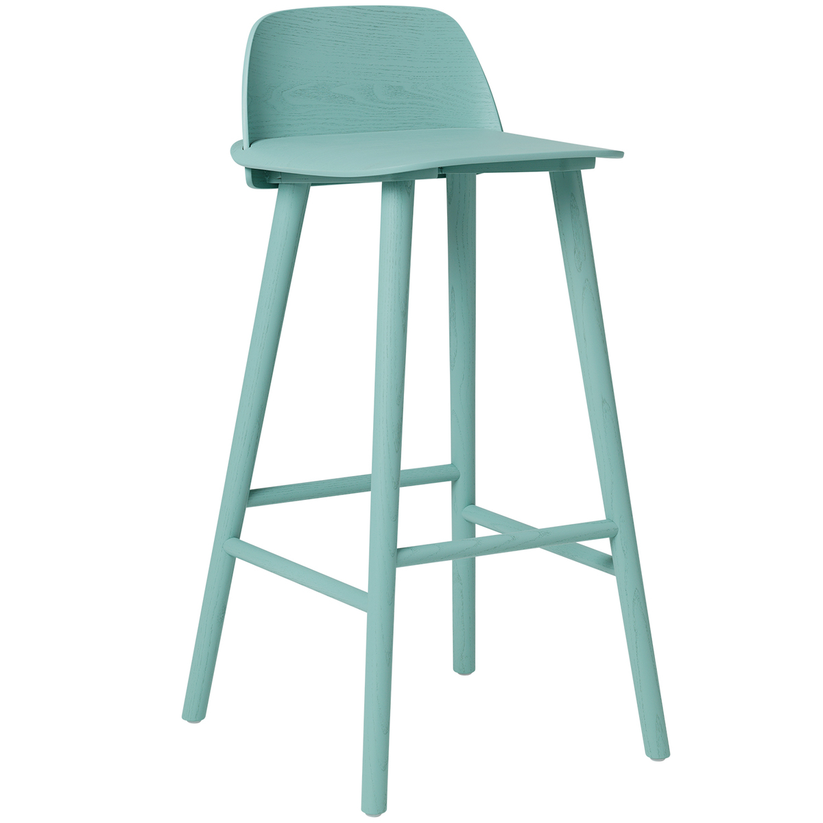 Muuto Nerd bar stool, high, petroleum Preused design Franckly