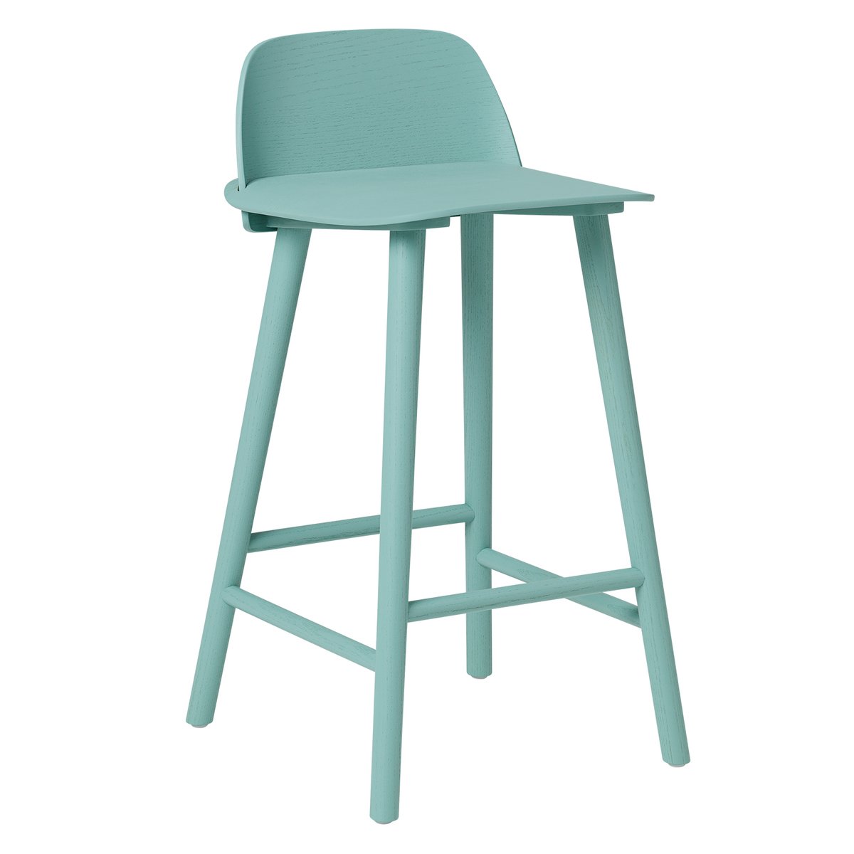 Muuto Nerd bar stool, low, petroleum | Pre-used design | Franckly