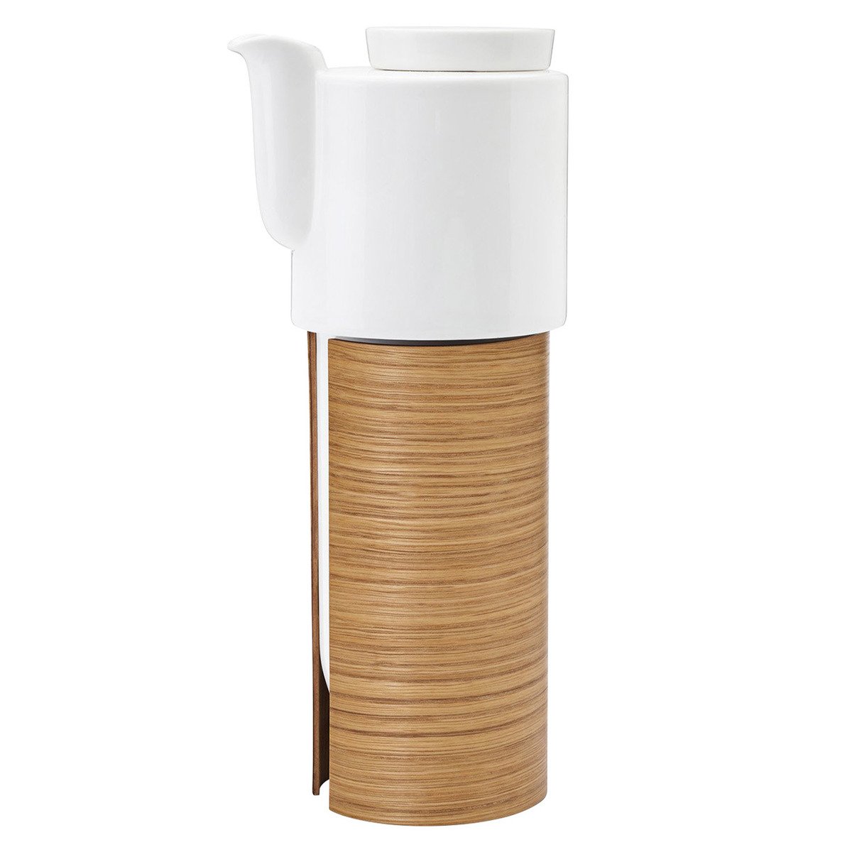 Tonfisk Design Warm teekannu 1,1 L, valkoinen - tammi, keraaminen kansi