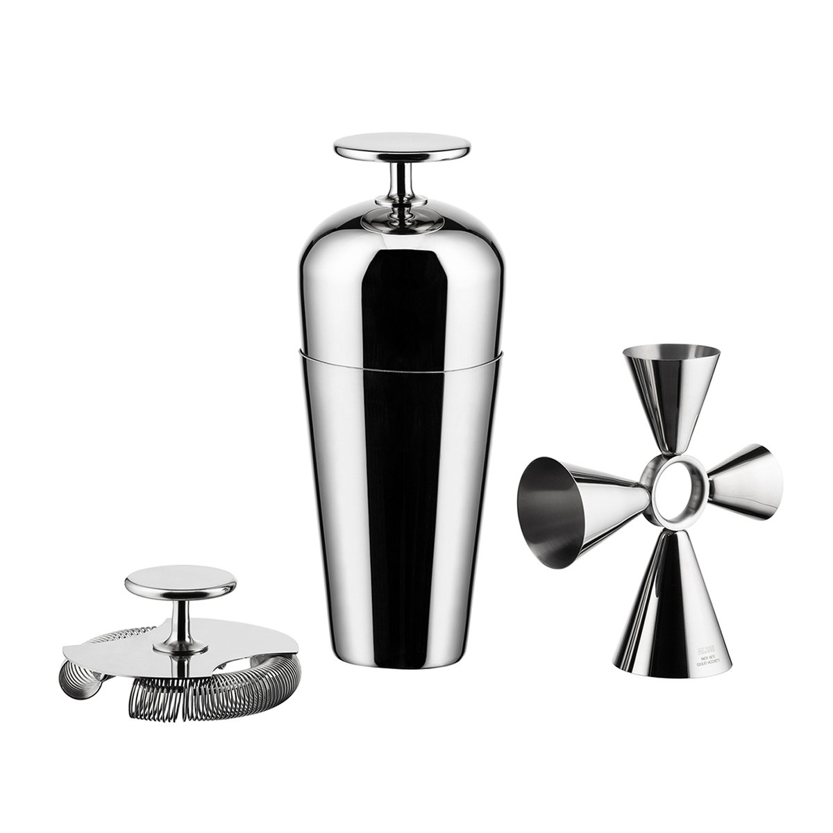 Top Shelf Cocktails Cocktail Jigger - Double Jigger with Easy to Read Measurements Inside (Silver)