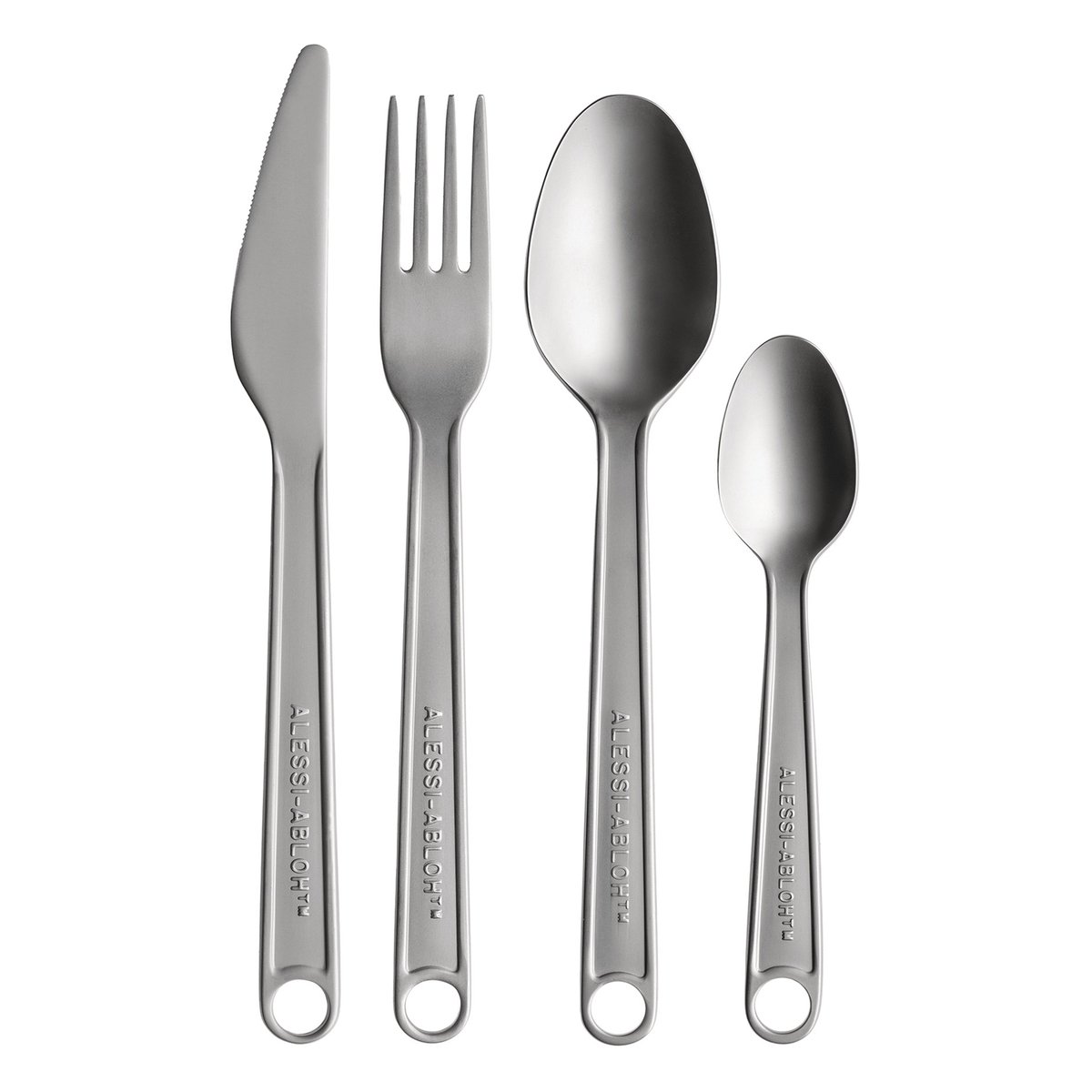 Alessi X Virgil Abloh Stainless Steel Cutlery Set In Metallic
