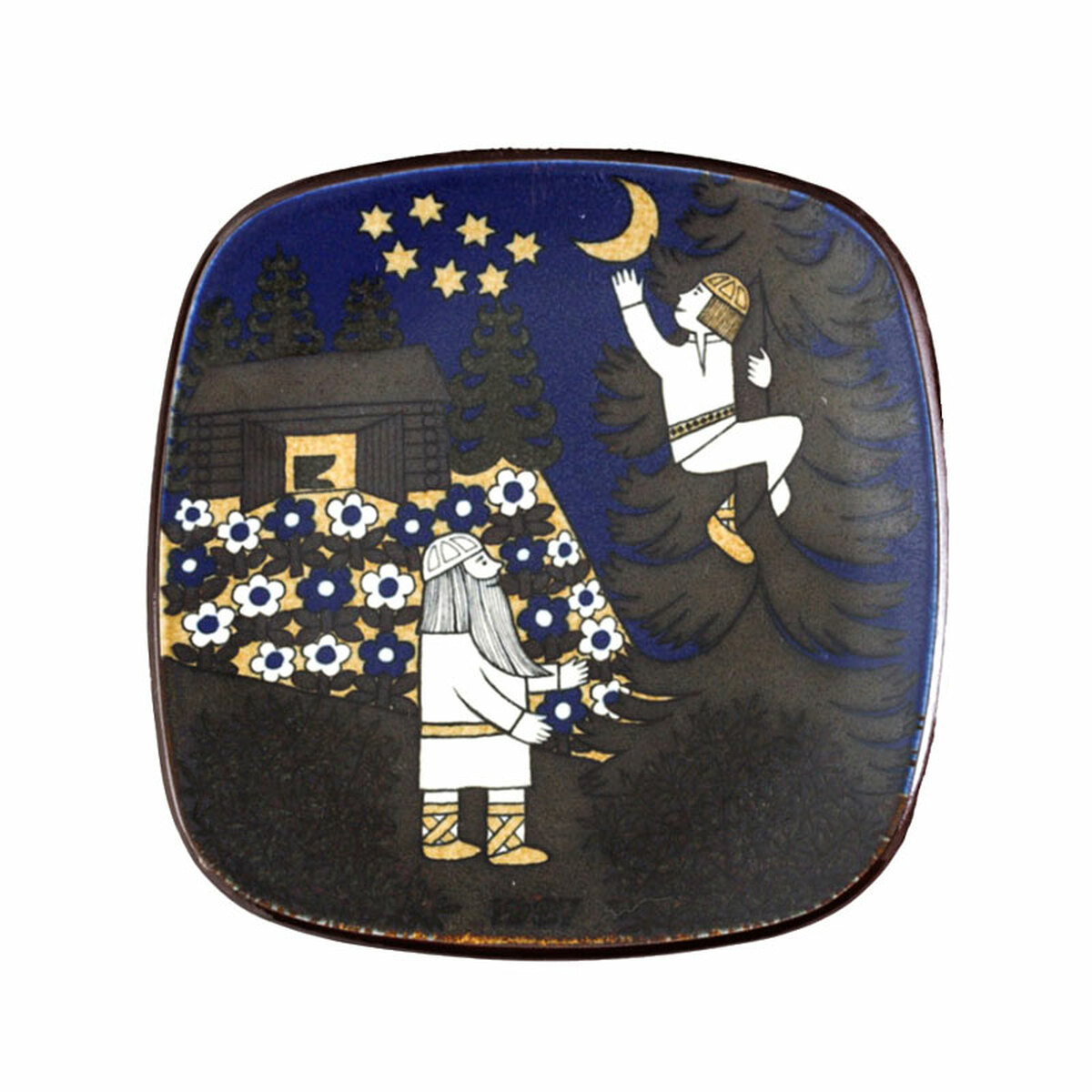 Arabia Kalevala annual plate 1987 Preused design Franckly