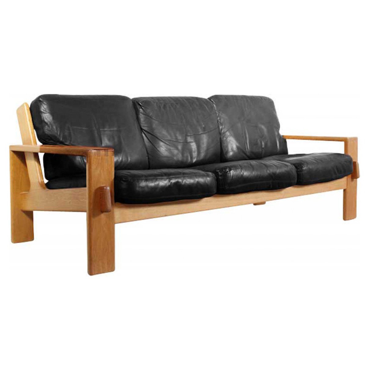 Asko (vintage) Bonanza sofa, 3-seater, black | Pre-used design |