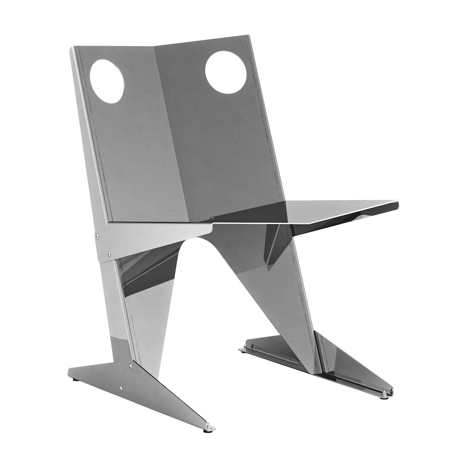 Bebó Objects Exxo easy chair, stainless steel | Pre-used design | Franckly