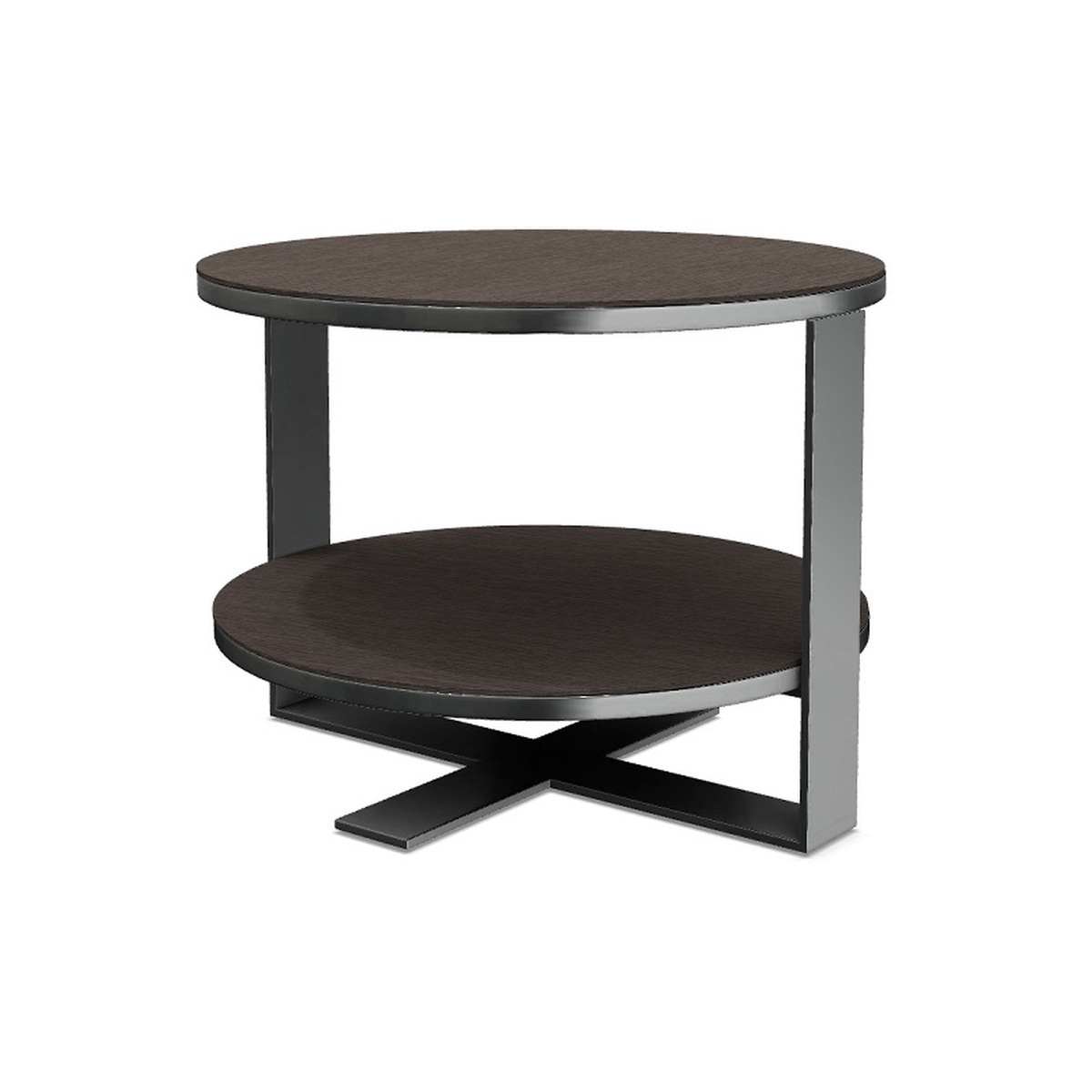 B&B Italia Eileen Side Table, Grey Oak - Chrome | Pre-used Design ...