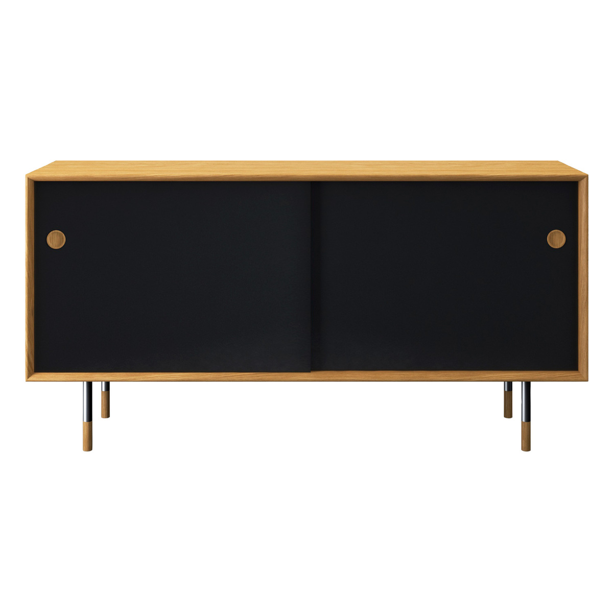 Sibast No 11 sideboard, oiled oak, black black Preused design