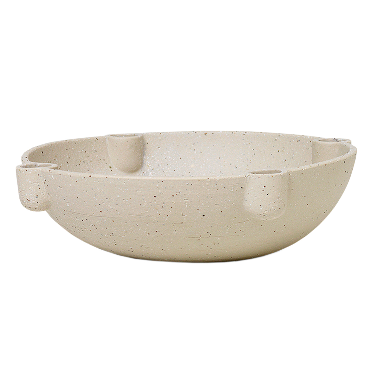 ferm LIVING Bowl candle holder, large, ceramic Preused design Franckly