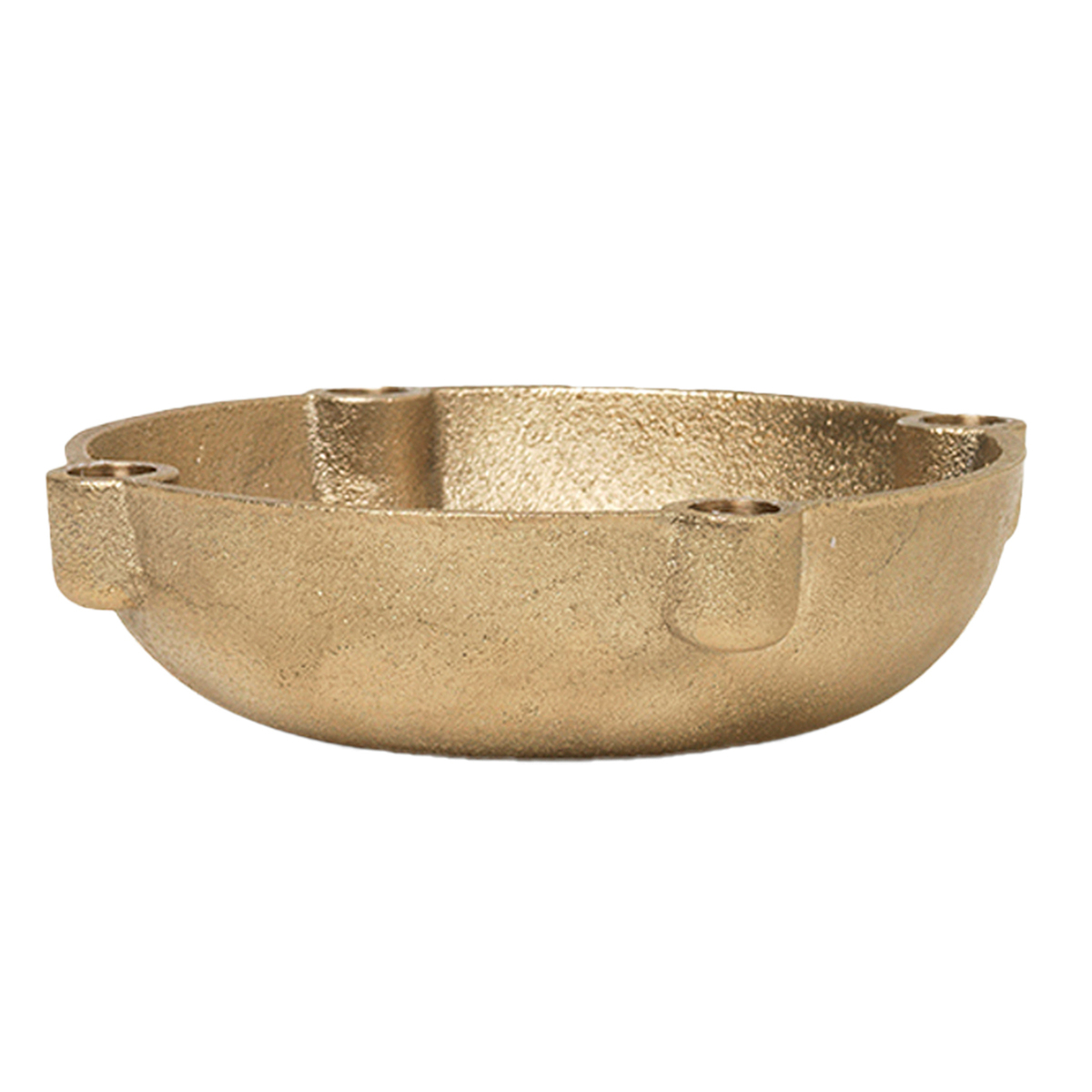 ferm LIVING Bowl candle holder, small, brass Preused design Franckly