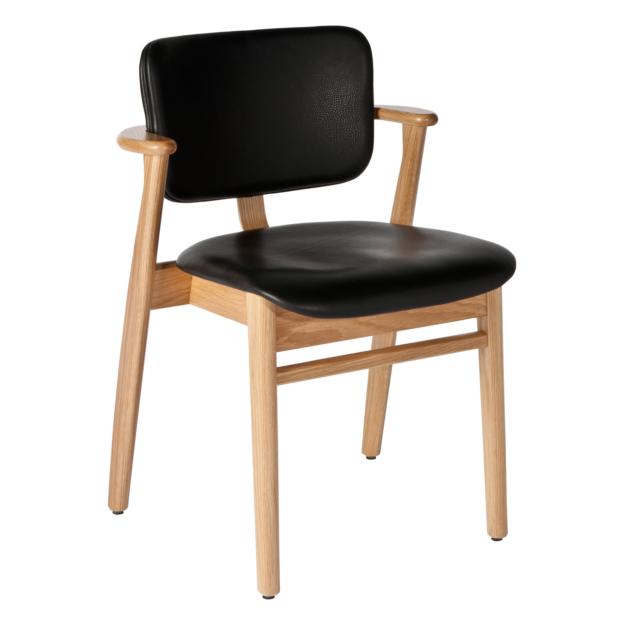 [美品]Artek Domus Chair Black Domus-Chair-oak-black-leather-