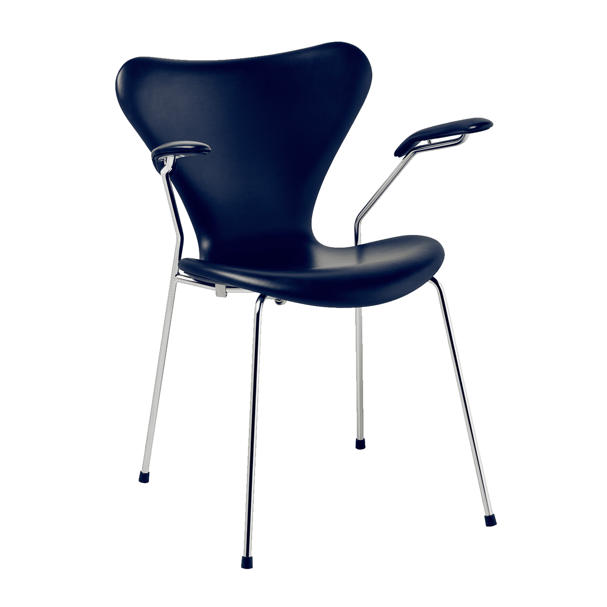 Fritz Hansen 3207 Series 7 armchair, blue Preused design Franckly