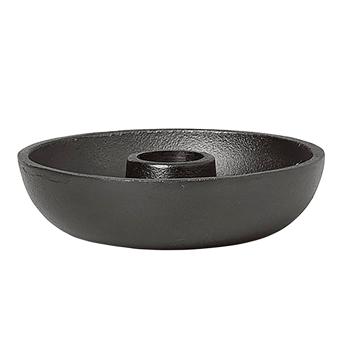 Ferm Living Bowl candle holder, single, black | Pre-used design | Franckly
