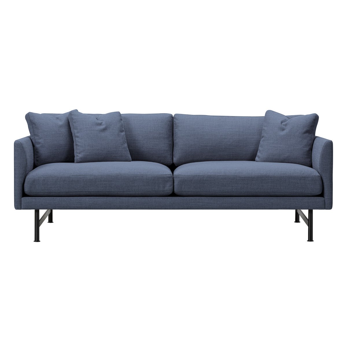 Calmo 95 sofa, 2-seater, black steel - Sunniva 783 | Finnish Design Shop