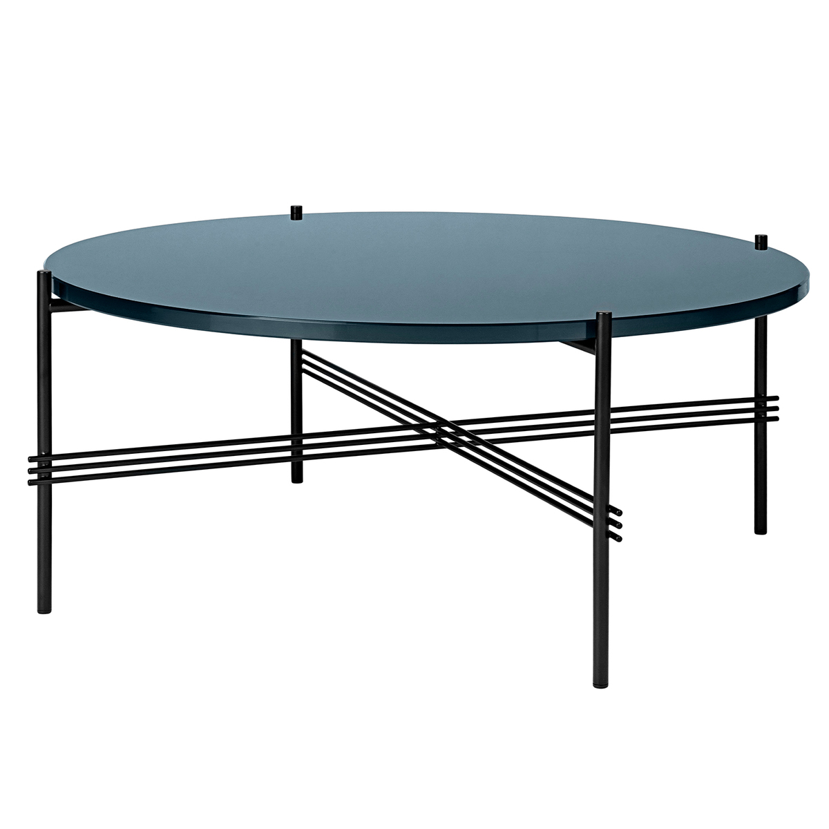 Gubi Ts Coffee Table 80 Cm Black Navy Blue Glass Finnish Design Shop