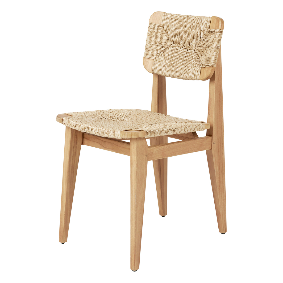 GUBI C-Chair Outdoor tuoli, luonnonvärinen - tiikki