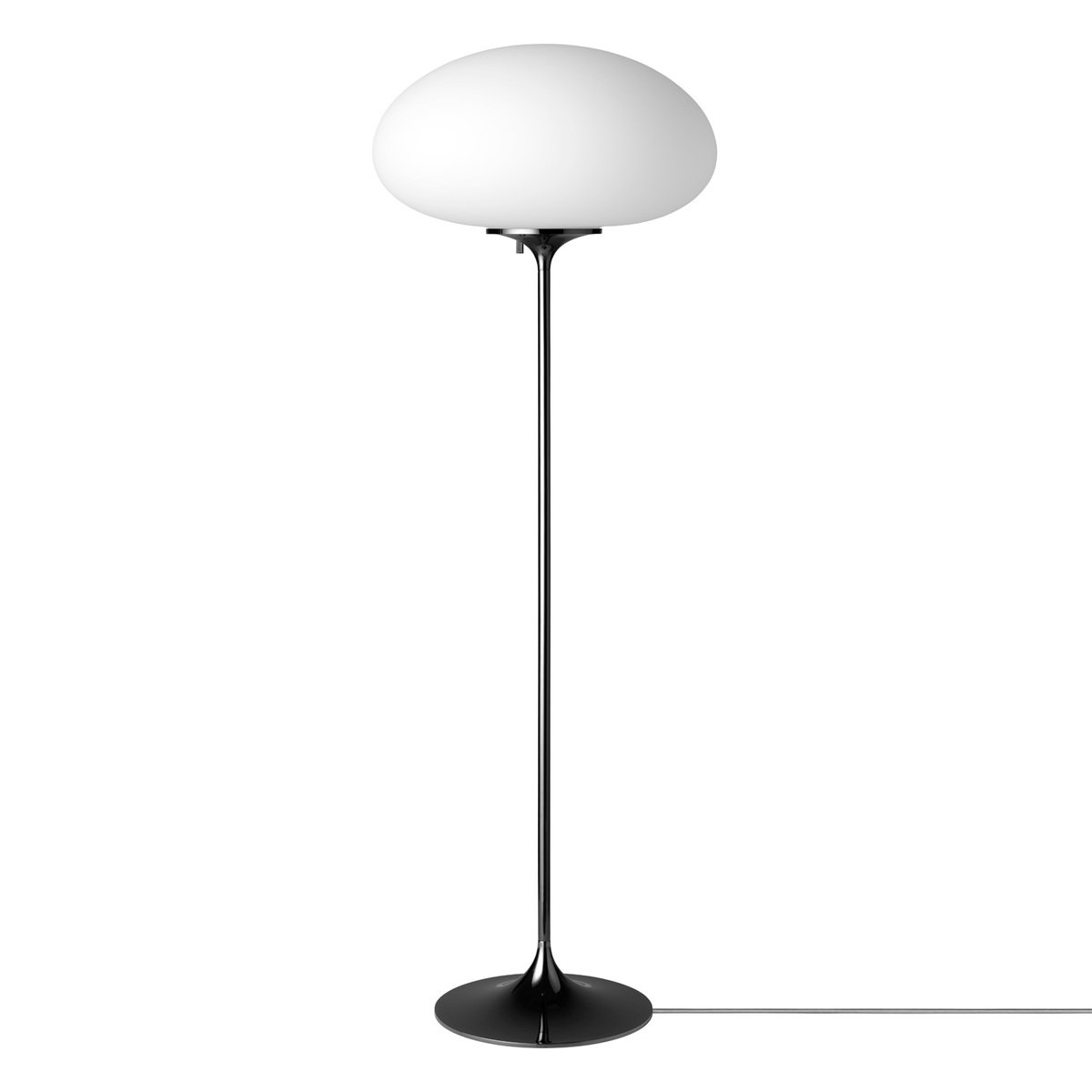 Gubi Stemlite Floor Lamp, 110 Cm, Dimmable, Black Chrome