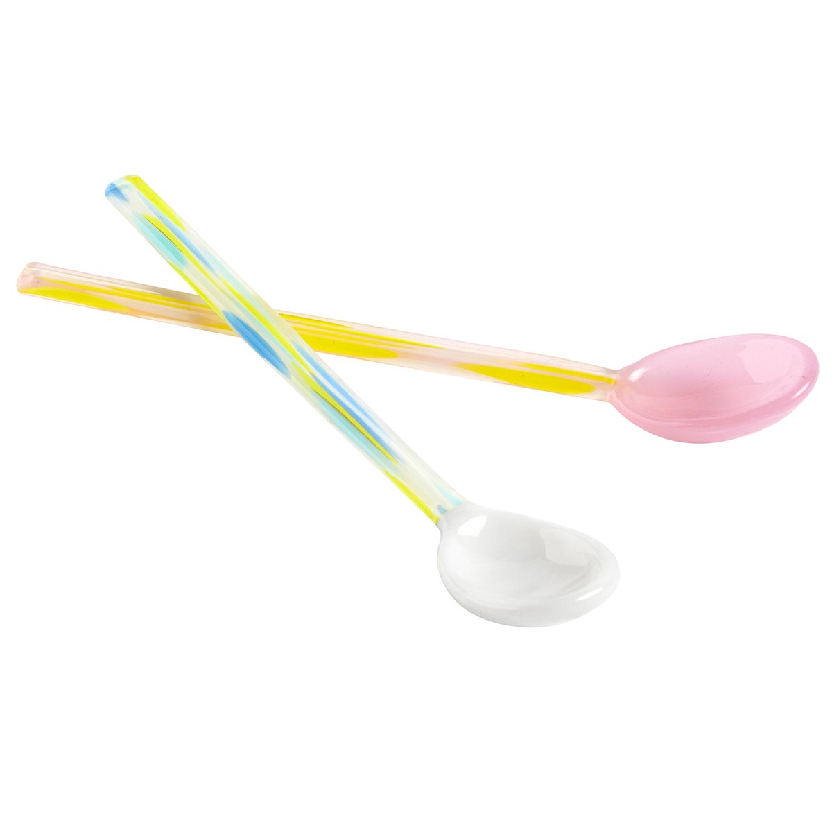 HIS AND HERS Bundle! Multi-Colored Glass Spoons with Pink and Blue Swi -  Quonset Hut
