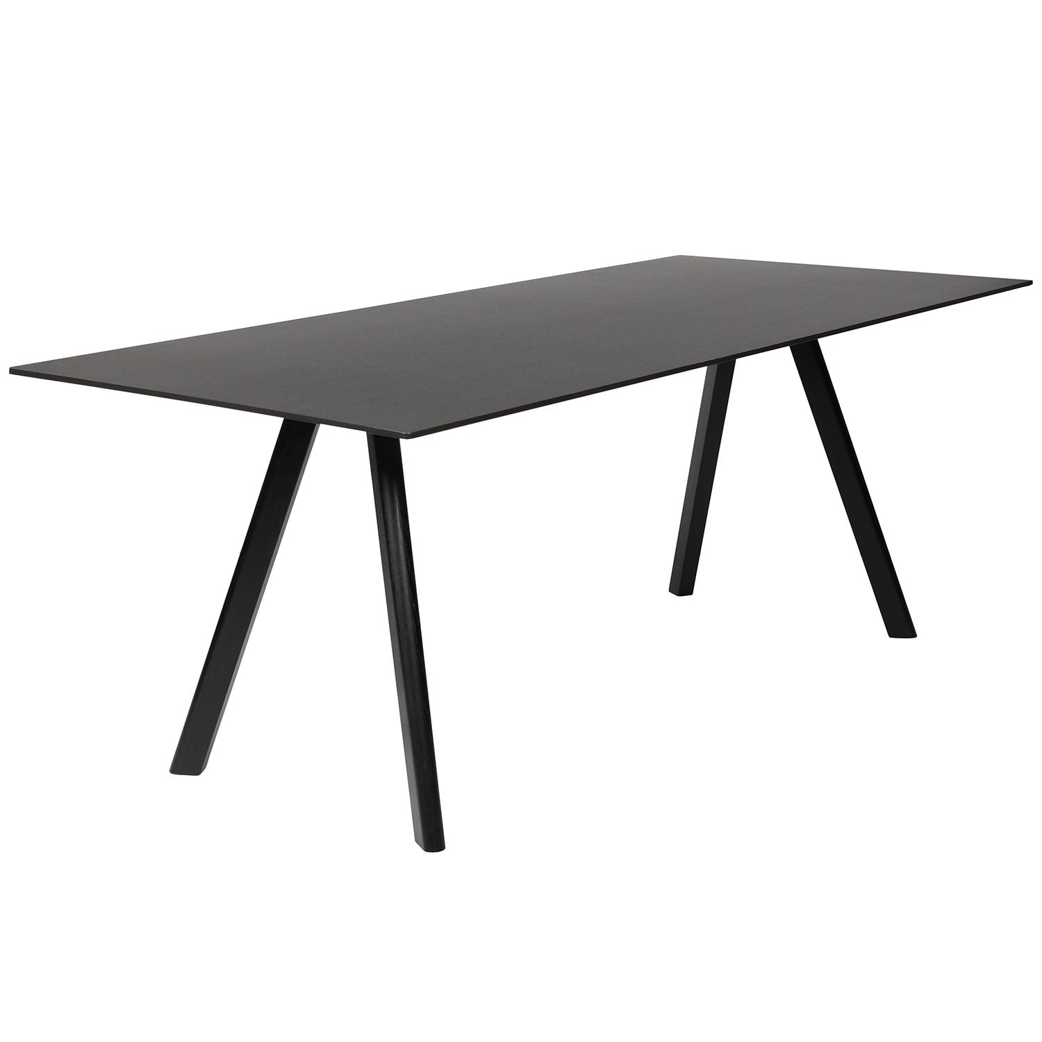 HAY CPH30 table, 200 x 90 cm, black oak - black lino | Pre-used design ...