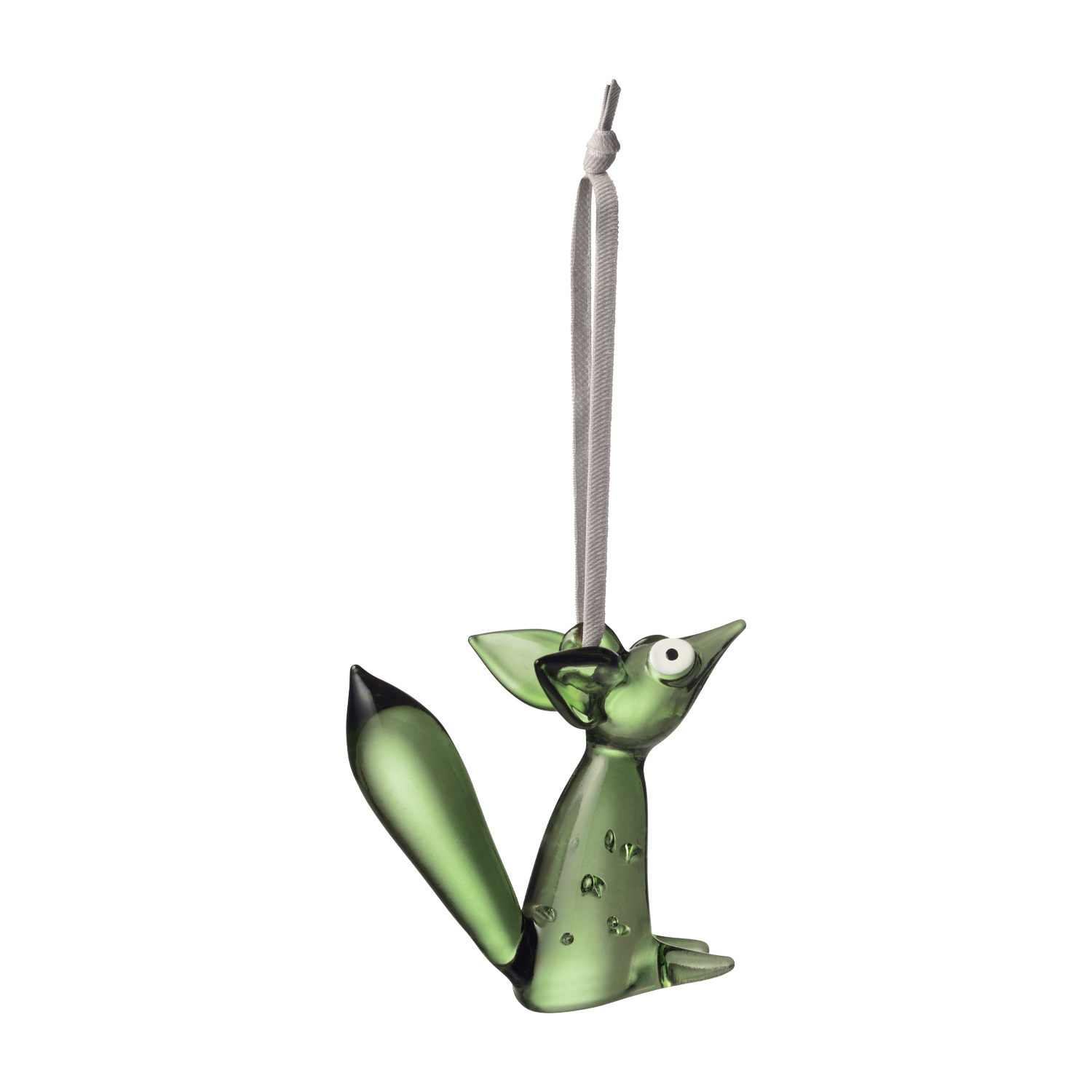 Iittala Vulpes ornament, sitting, 80 mm, green | Pre-used design