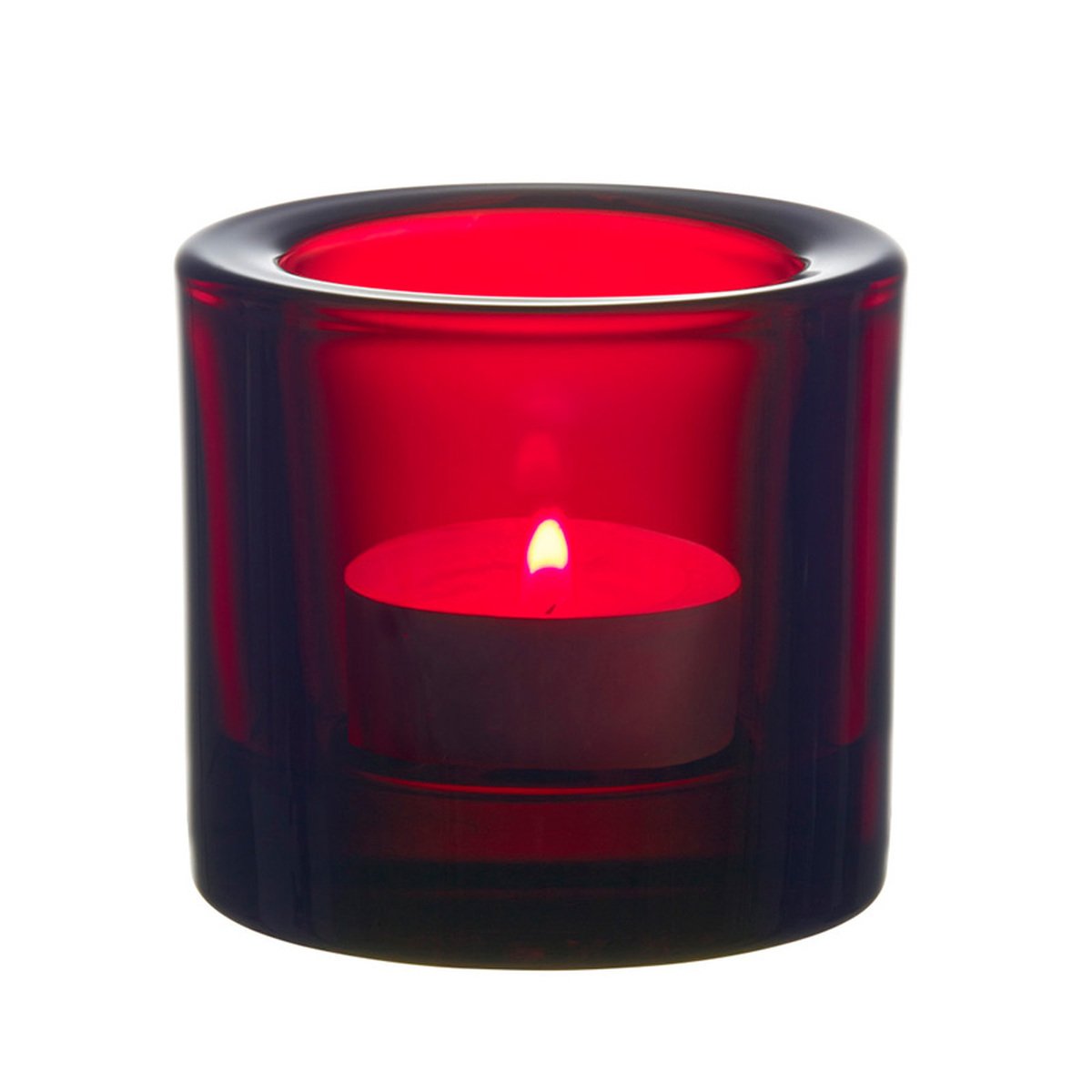 Iittala Kivi tealight candleholder, cranberry | Finnish Design Shop