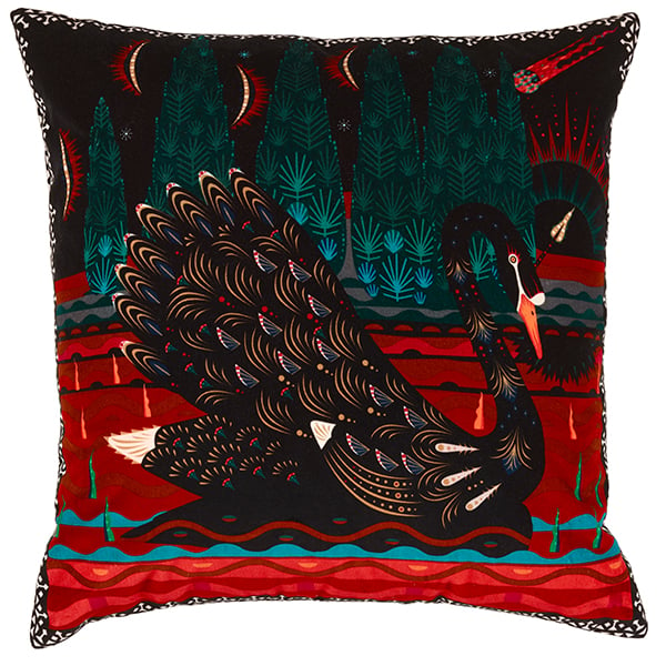Klaus Haapaniemi Black Swan cushion cover, velvet | Finnish Design