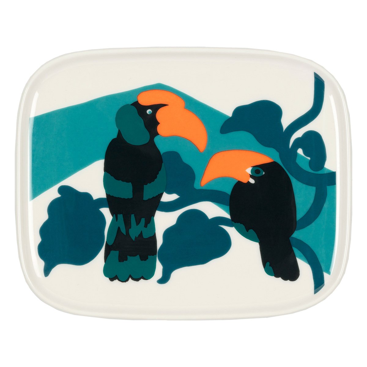 oiva-pepe-plate-15-x-12-cm-white-turquoise-orange-finnish