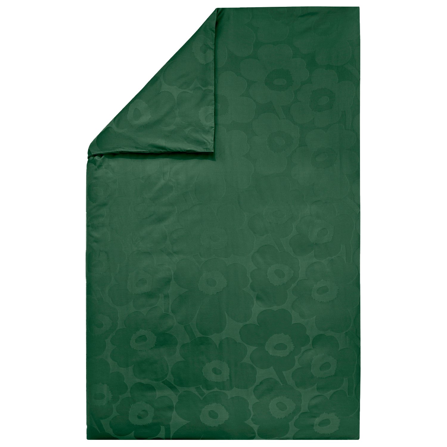 Marimekko Unikko pussilakana, 150 x 210 cm, tummanvihreä - vihreä