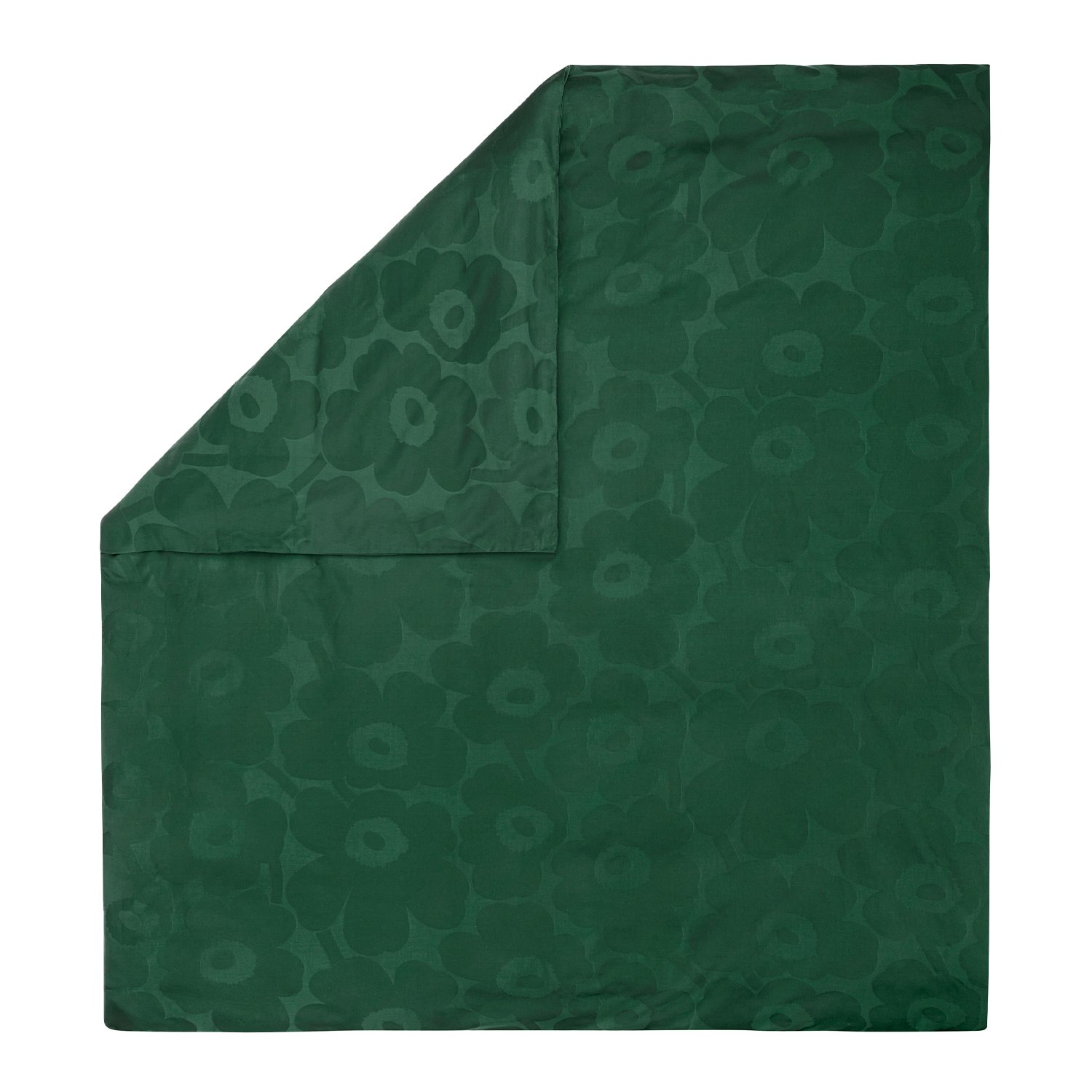 Marimekko Unikko pussilakana, 240 x 220 cm, tummanvihreä - vihreä