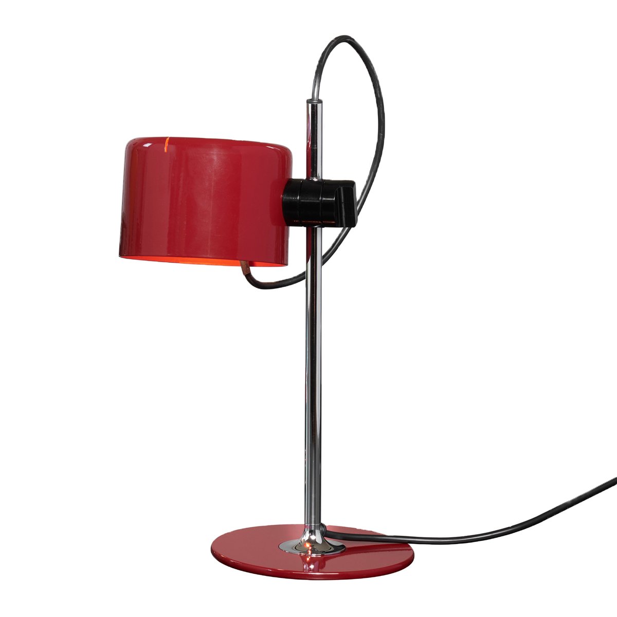 Oluce Mini Coupé 2201 Table Lamp Red, Small Red Table Lamp