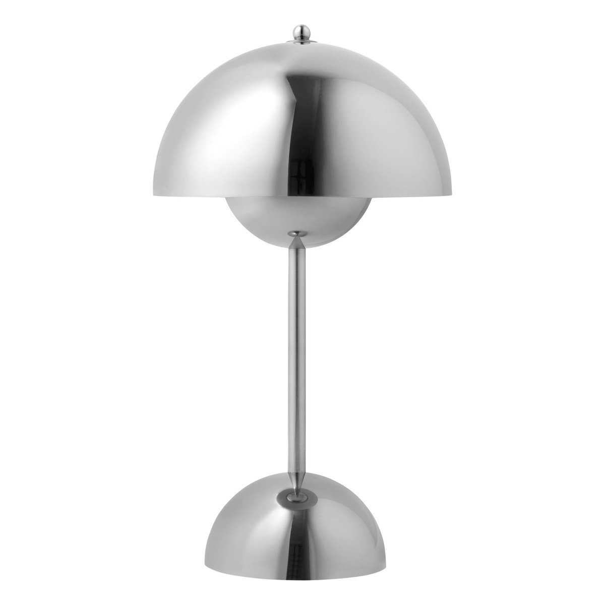 Jeg mistede min vej Dejlig kabine Flowerpot VP9 portable table lamp, chrome plated | Finnish Design Shop