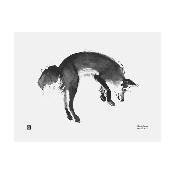 Leaping fox poster, 40 x 30 cm | Finnish Design Shop NL