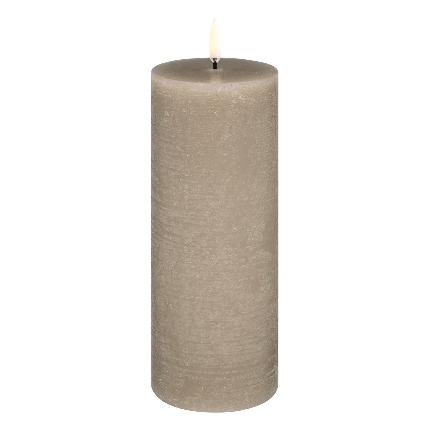 Uyuni Lighting LED pillar candle, 7,8 x 20 cm, rustic texture