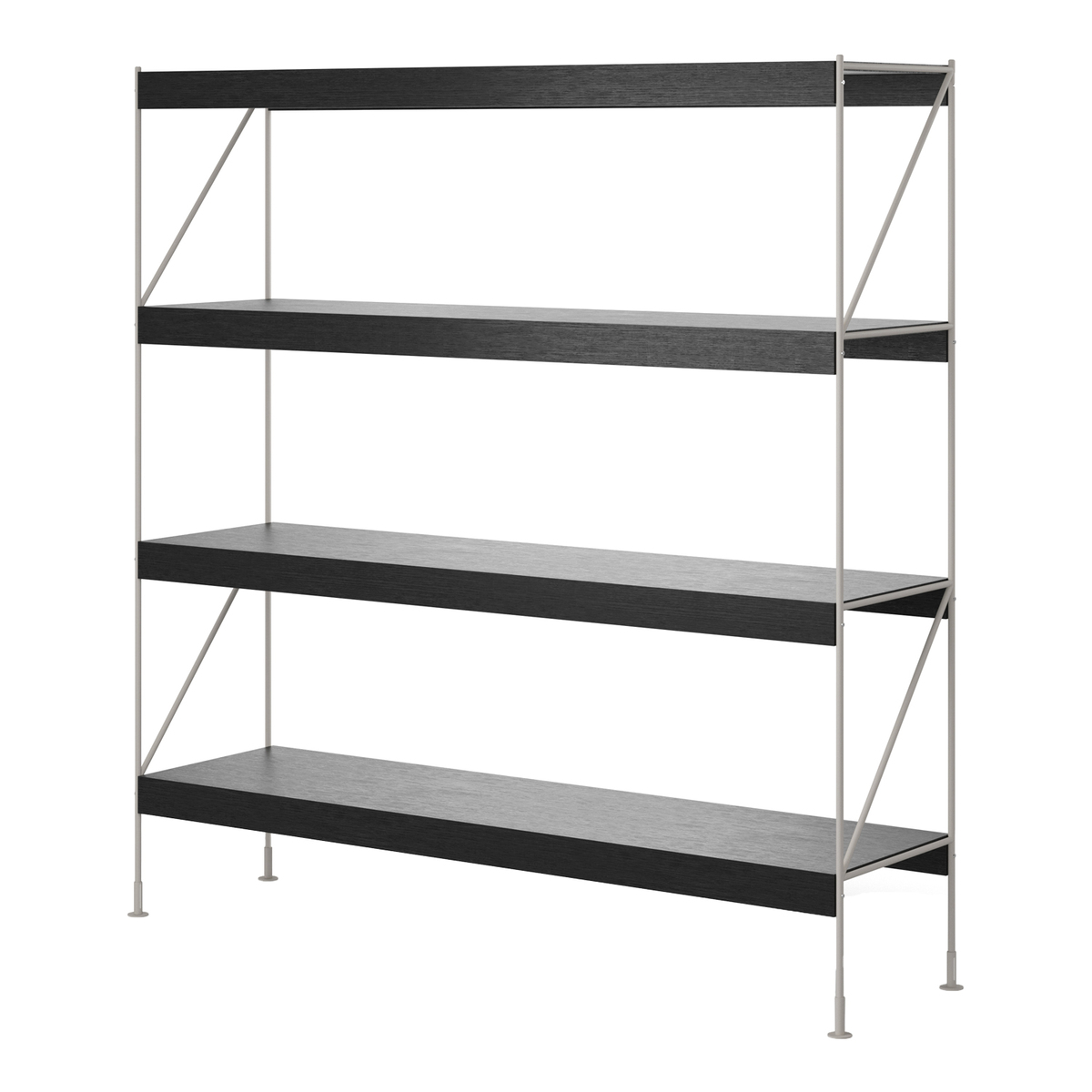 Zet Storage System, H158, ivory steel - black oak | Finnish Design Shop