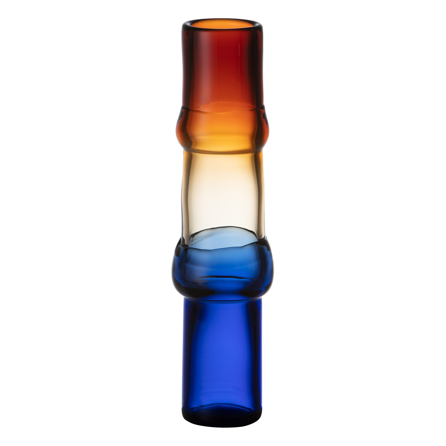 Iittala Bamboo vase, 90 x 450 mm, desert - clear - ultramarine blue ...