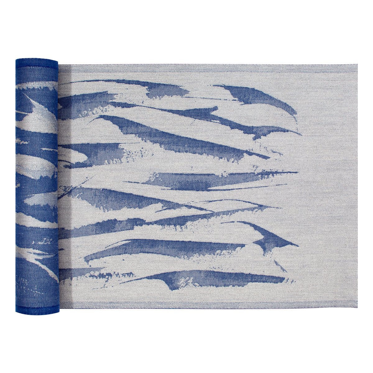 The Company Store Rhythm Blue Striped Cotton Single Bath Sheet